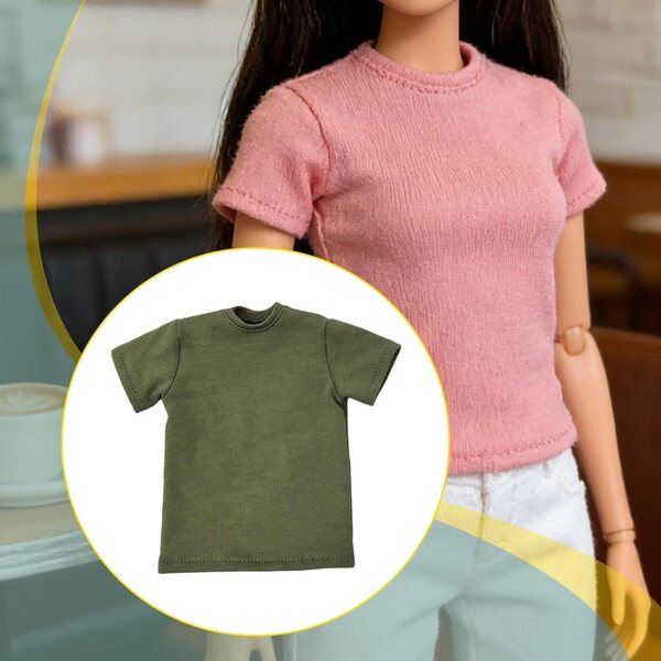 Kleidung für Actionfigur 12 Zoll Folpus grünes Stoff-T-Shirt 1/6