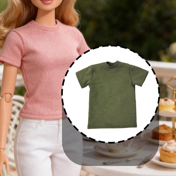 Kleidung für Actionfigur 12 Zoll Folpus grünes Stoff-T-Shirt 1/6
