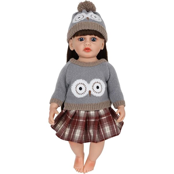 Costume Babbo Natale per bambole Reborn da 56 cm in poliestere lavabile, facile da indossare