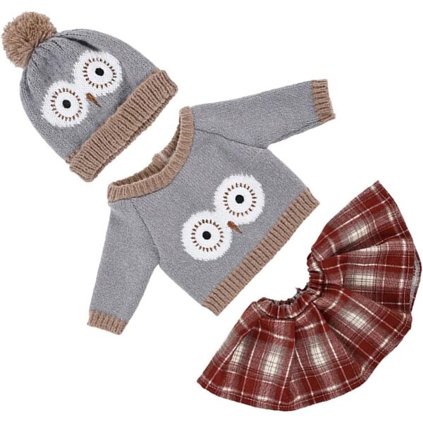 Costume Babbo Natale per bambole Reborn da 56 cm in poliestere lavabile, facile da indossare