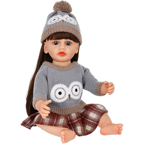 Costume Babbo Natale per bambole Reborn da 56 cm in poliestere lavabile, facile da indossare