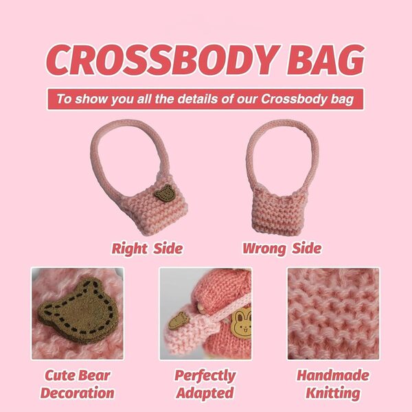 Häkelkleidungsset für Puppen 15-17 cm | Kostüm handgefertigte Modeaccessoires