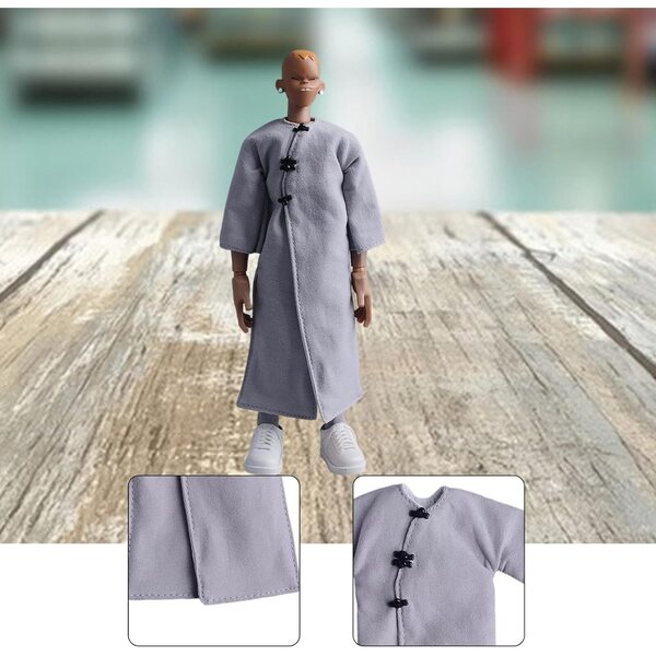 Abiti per Action Figure 1/12 – Giacca e Pantaloni Lunghi Grigio per Bambole 6 Pollici
