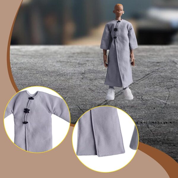Abiti per Action Figure 1/12 – Giacca e Pantaloni Lunghi Grigio per Bambole 6 Pollici