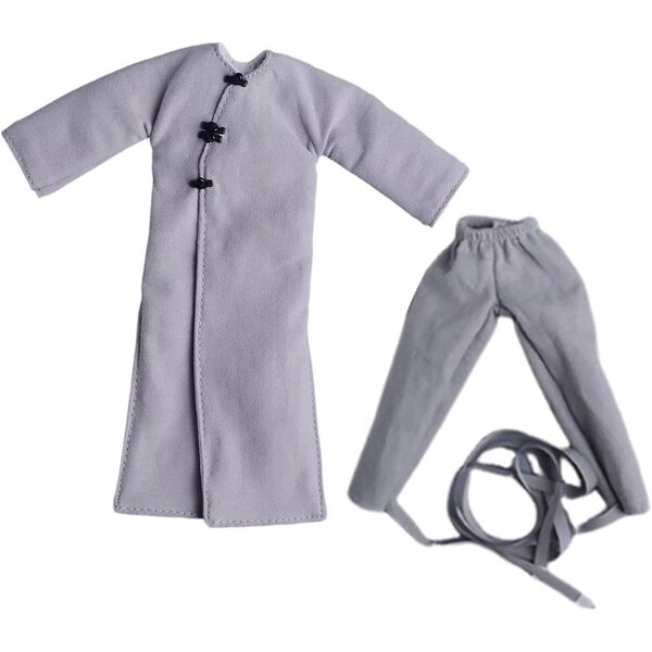 Abiti per Action Figure 1/12 – Giacca e Pantaloni Lunghi Grigio per Bambole 6 Pollici