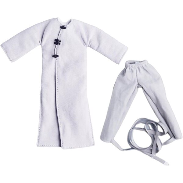 1/12 Miniaturmantel für Actionfigur – Weißer Trenchcoat mit Hose TTETTZ