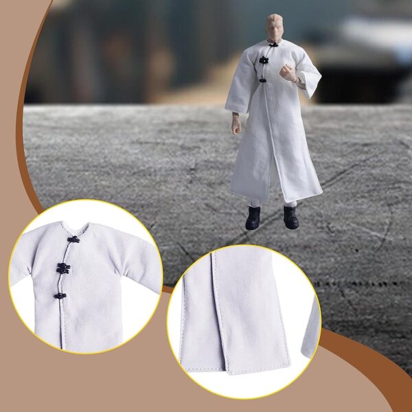 1/12 Miniaturmantel für Actionfigur – Weißer Trenchcoat mit Hose TTETTZ