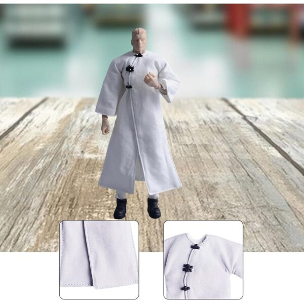 1/12 Miniaturmantel für Actionfigur – Weißer Trenchcoat mit Hose TTETTZ