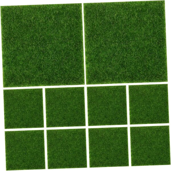 INOOMP 10 pezzi Muschio Artificiale Verde per Fioriere e Decorazioni Interni ed Esterni
