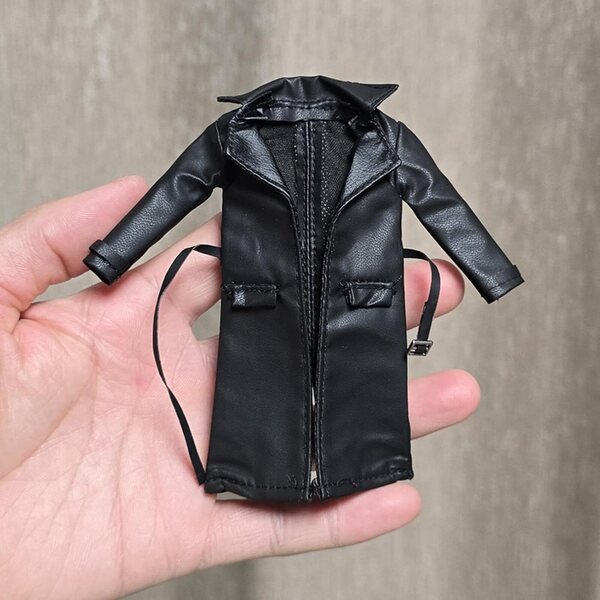 Colcolo Mini Trench 1/12 per Action Figure - Giacca Maschile e Femminile in Tessuto