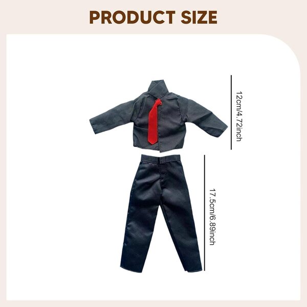 1:6 Kleidung für 12" Puppen Jiuvaso Top und Hose Kleidung Miniatur Cosplay