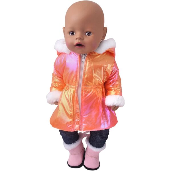 Winterliches weiches Fleece-Outfit für 18-Zoll-Puppen, Tmboryuu-Kleidungsset