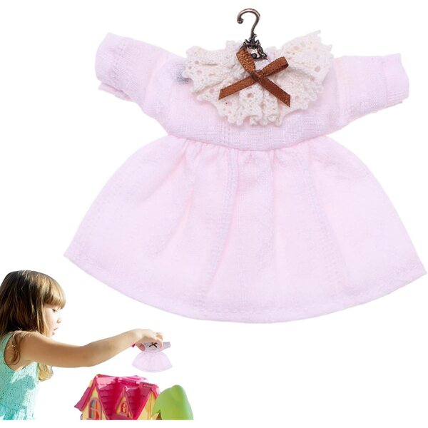 Vestiti Bambola 28-35 cm Set Abiti Cartoni Animati con Mini Gruccia
