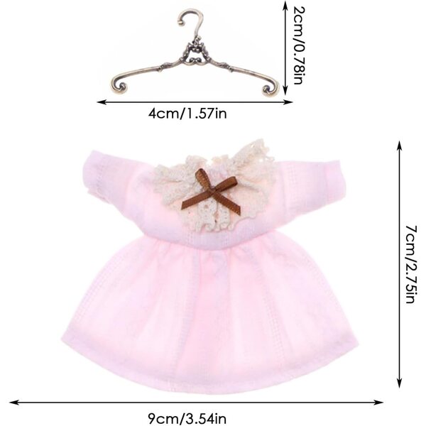 Vestiti Bambola 28-35 cm Set Abiti Cartoni Animati con Mini Gruccia