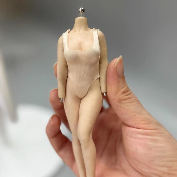 Costume da Bagno Beige per Action Figure Femminili 1/12 – TISHITA Miniatura Moda
