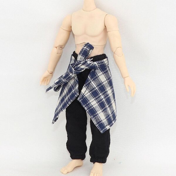 TISHITA Miniatura Gonna Scozzese 1/12 per Action Figure 6 Pollici, Blu