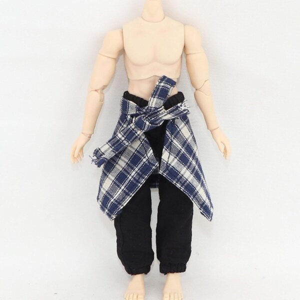 TISHITA Miniatura Gonna Scozzese 1/12 per Action Figure 6 Pollici, Blu