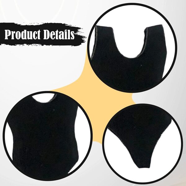 kowaku Costume da Bagno in Miniatura 1/12 per Action Figure Femminili - Nero Elasticizzato