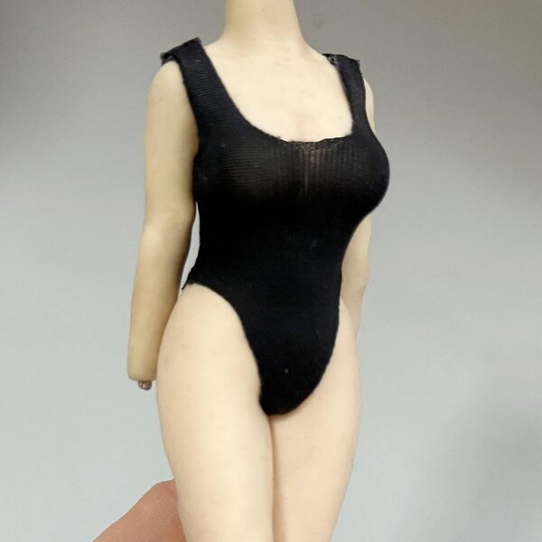 kowaku Costume da Bagno in Miniatura 1/12 per Action Figure Femminili - Nero Elasticizzato