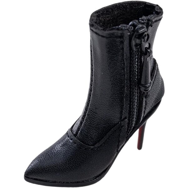 Kurze Stiefel mit Absatz für 1/6 Actionfigur aus weichem und realistischem Leder TTETTZ