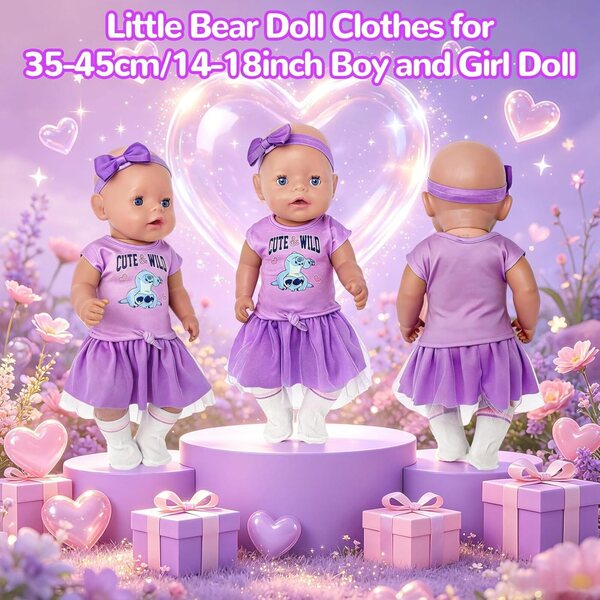 Lila Kleidung für Puppen 35,5–45,7 cm – perfekte Kleidung von Carreuty
