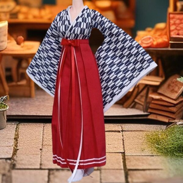 1/6 traditioneller Kimono für 12 Zoll große weibliche Actionfigur – modische Qectial-Kleidung