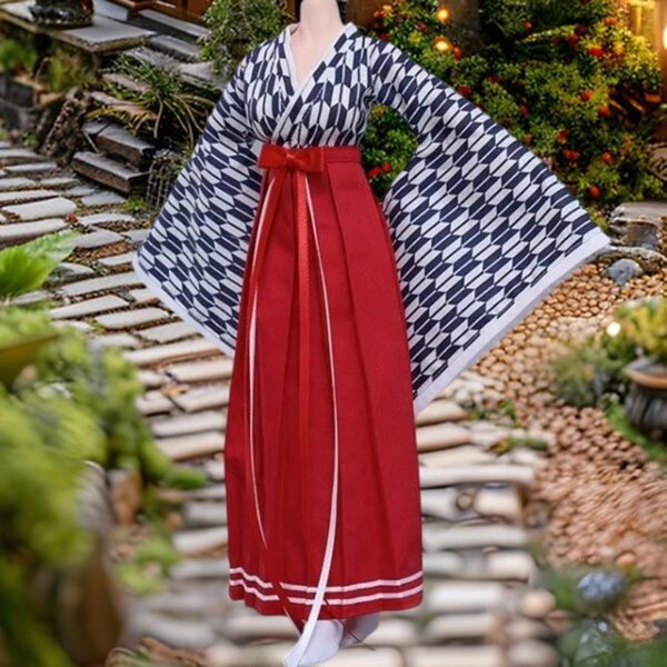 1/6 traditioneller Kimono für 12 Zoll große weibliche Actionfigur – modische Qectial-Kleidung