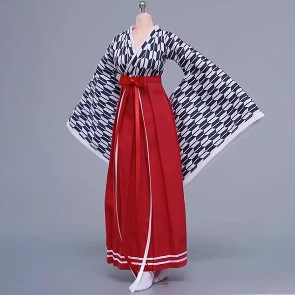 1/6 traditioneller Kimono für 12 Zoll große weibliche Actionfigur – modische Qectial-Kleidung