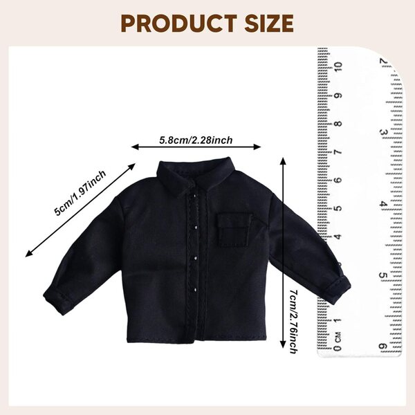 1:12 Lässiges T-Shirt für 6-Zoll-männliche Actionfiguren – LeeQinersw Miniaturkleidung