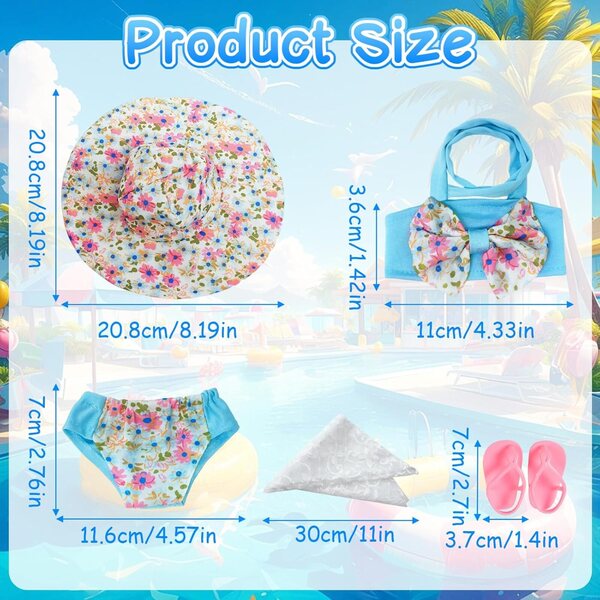 Set 5 Costumi da Bagno per Bambole Orizizhic – Accessori Moda Bambole