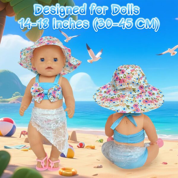 Set 5 Costumi da Bagno per Bambole Orizizhic – Accessori Moda Bambole