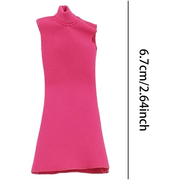 Rosa Rock für 1/12 Puppen – elastisches Zubehör für 6-Zoll-Actionfiguren