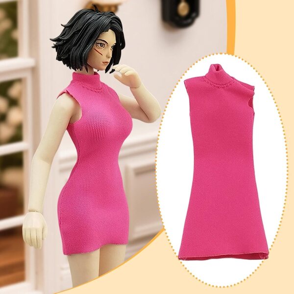 Rosa Rock für 1/12 Puppen – elastisches Zubehör für 6-Zoll-Actionfiguren