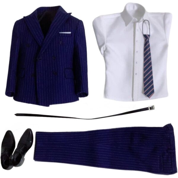 1/6 Puppen-Miniatur-Herren-Komplettoutfit – Hemd, Hose und Accessoires