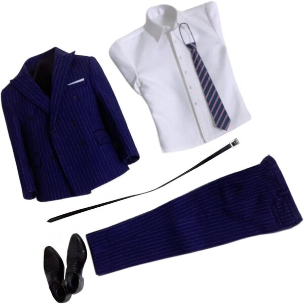 1/6 Puppen-Miniatur-Herren-Komplettoutfit – Hemd, Hose und Accessoires