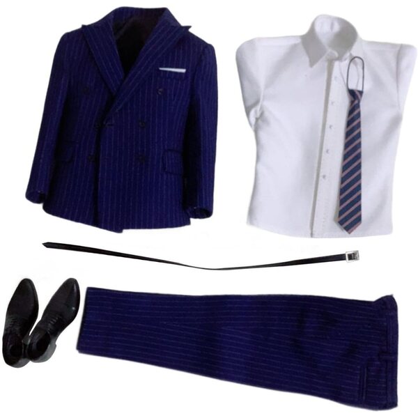 1/6 Puppen-Miniatur-Herren-Komplettoutfit – Hemd, Hose und Accessoires