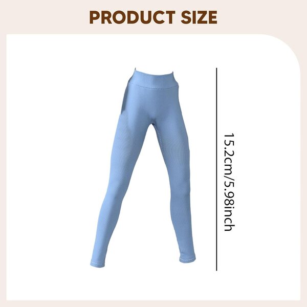 1/6 Miniaturhose für Actionfigur Stretch Joggers Blau