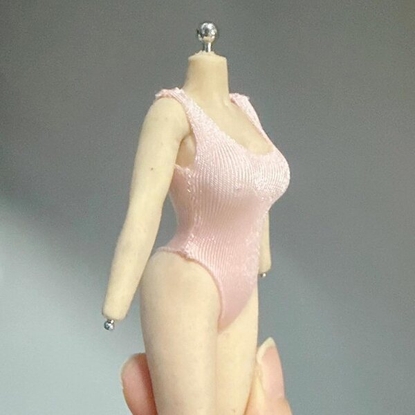 1:12 Badeanzug für weibliche Actionfiguren Rosa Sommerkleid LeeQinersw