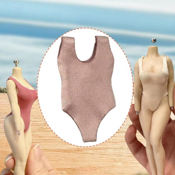 Colcolo Costume da Bagno 1/12 per Action Figure Femminili, Mini Abbigliamento Rosa