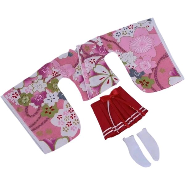 Abbigliamento per Figure Femminili 1/6 Kimono Tradizionale Top e Gonna Moda