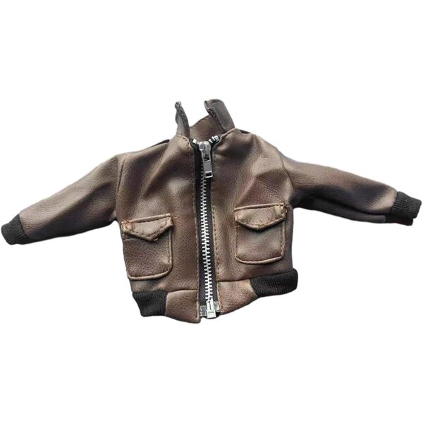 1/6 Actionfigur Pilotenbekleidungsjacke für 12-Zoll-Puppen aus strapazierfähigem PU