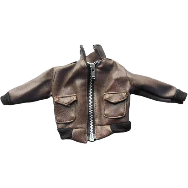 1/6 Actionfigur Pilotenbekleidungsjacke für 12-Zoll-Puppen aus strapazierfähigem PU