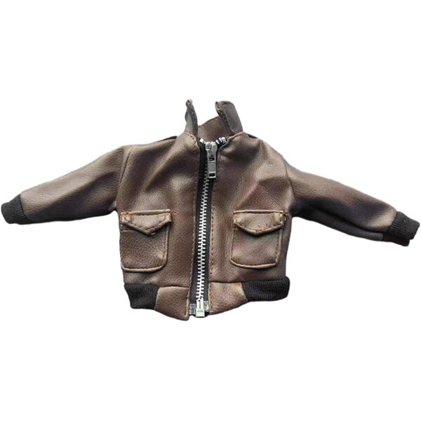 1/6 Actionfigur Pilotenbekleidungsjacke für 12-Zoll-Puppen aus strapazierfähigem PU