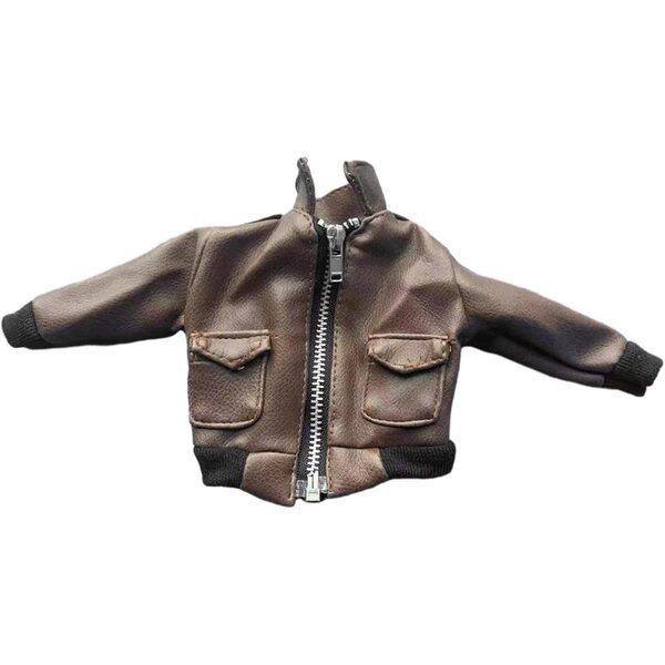 1/6 Actionfigur Pilotenbekleidungsjacke für 12-Zoll-Puppen aus strapazierfähigem PU