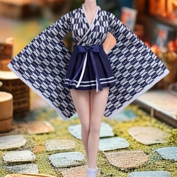 Abbigliamento 1/6 Kimono Donna per Figure 12 Pollici - Top, Gonna e Calzini