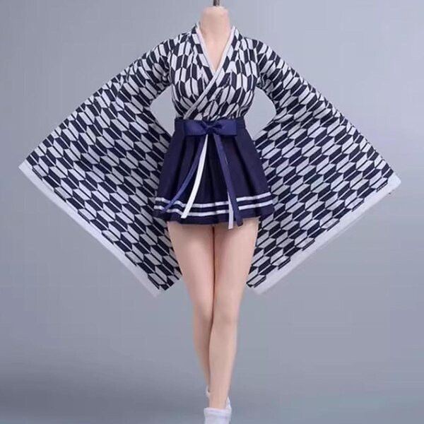 Abbigliamento 1/6 Kimono Donna per Figure 12 Pollici - Top, Gonna e Calzini