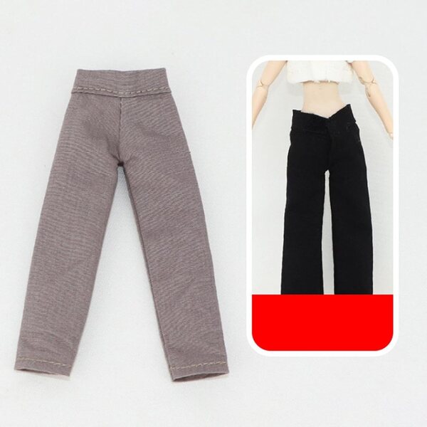 kowaku Pantaloni Miniatura 1/12 per Action Figure Donna Tessuto Morbido Grigio