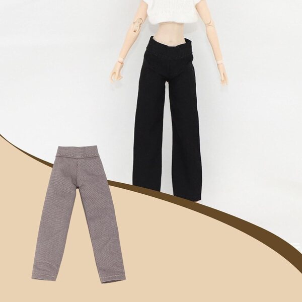 kowaku Pantaloni Miniatura 1/12 per Action Figure Donna Tessuto Morbido Grigio