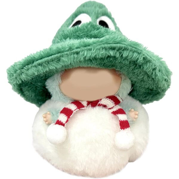 Costume Natalizio Pupazzo di Neve per Bambole Anime 15 cm in Morbido Poliestere