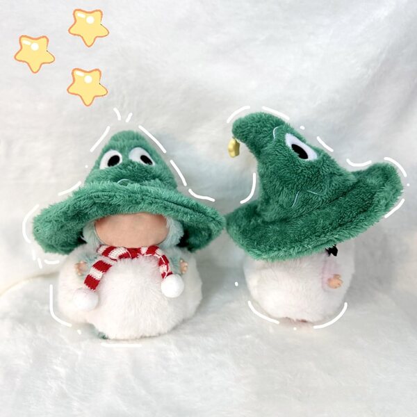 Costume Natalizio Pupazzo di Neve per Bambole Anime 15 cm in Morbido Poliestere